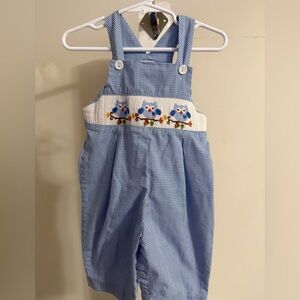 Rags Land Smocked Owl Longalls